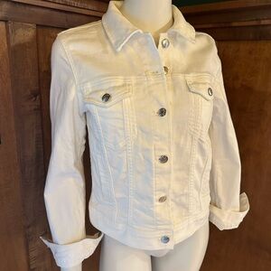 J. Crew Women's White Denim Jacket